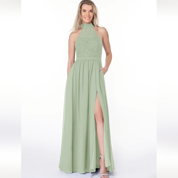 Azazie Dresses & Skirts - Azazie NWT Emilia Sage Green Dress Size 8